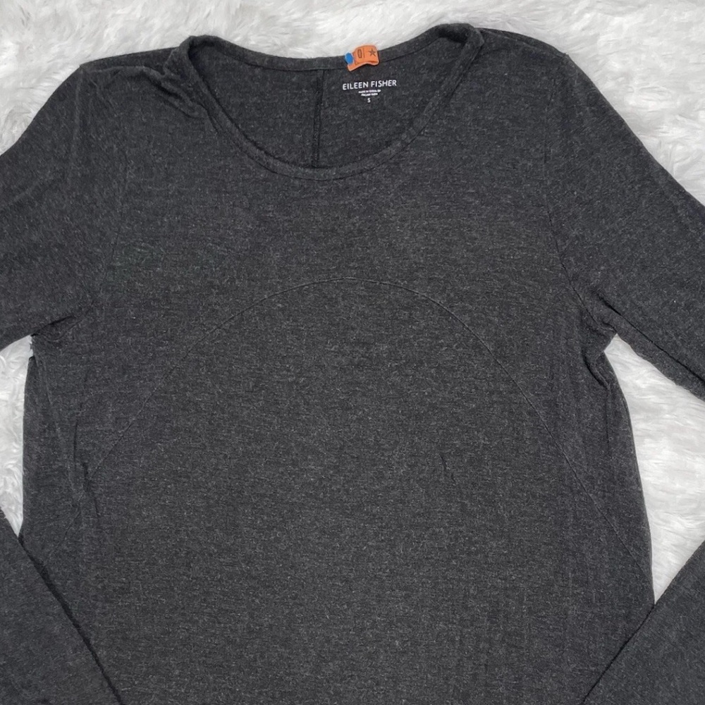 Eileen Fisher Women’s Shift Dress Size S Small Gray Viscose Stretch Minimalist - Picture 3 of 8